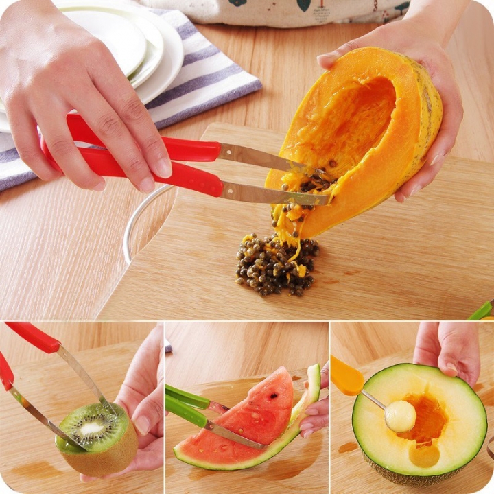 1SET 3 In Watermelon Slicer Melon Clever Fruit Cutter Divider Digging Ball Splitter Knife Kitchen