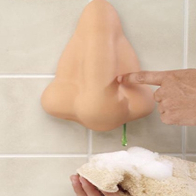 Shower Gel Sanitizer Nose Shape Soap Dispenser Funny Nose Bathroom Show with