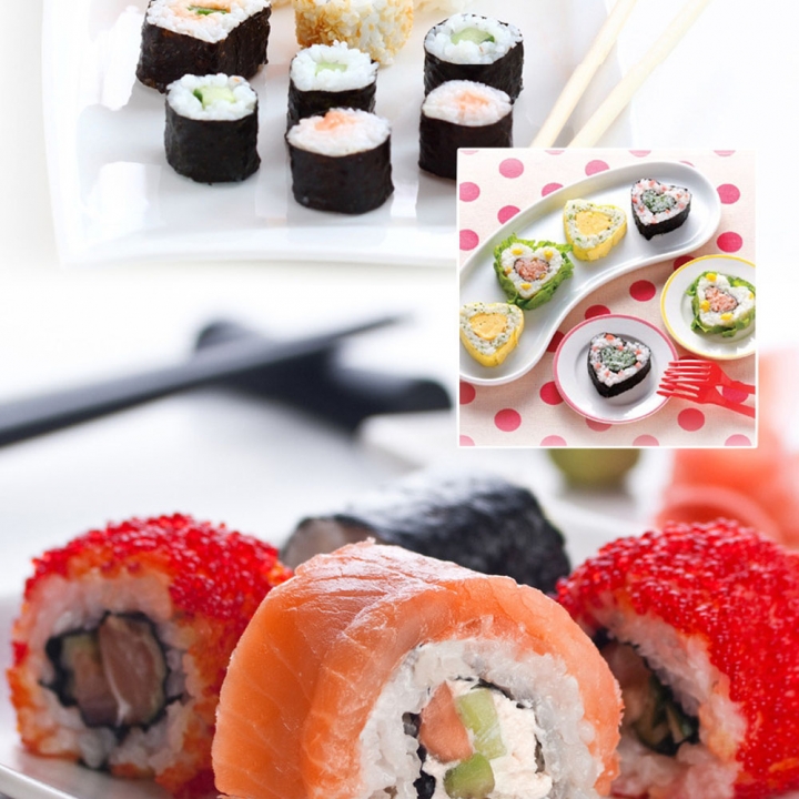 11 PCS DIY Sushi Roll Maker Rice Mold Kitchen Household Sushi Making Kits Japanese Cooking