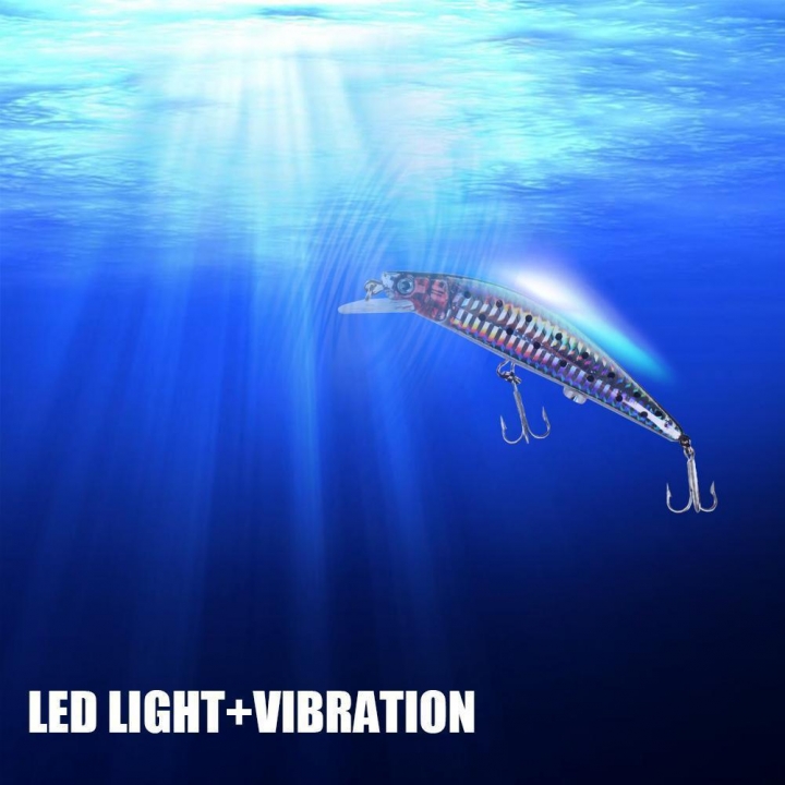 Rechargeable Lure 1pc 12.5cm 40g Swimbait Twitching LED Fishing Lure Lifelike Hard Bait