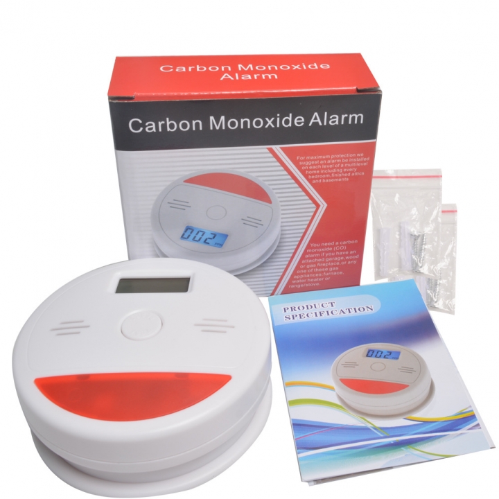 Safety Caveat liquid Crystal Carbon Monoxide Poisoning Monitor Fire Alarm Call the Police Detector