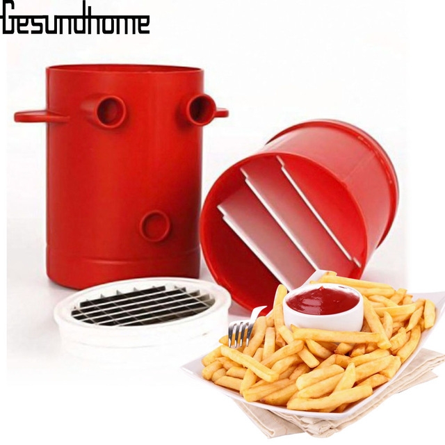 Fries Potatoes Maker Potato slicers French Fries Maker French Fries Cutter  Container Kitchen Restaurant Supplies