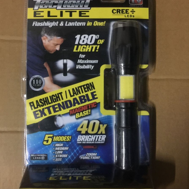 Bell+howell taclight elite light LED flashlight 40X retractable flashlight
