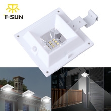 led light sensor control Solar Powered Fence Gutter Solar Lights Outdoor Security Solar Lamps