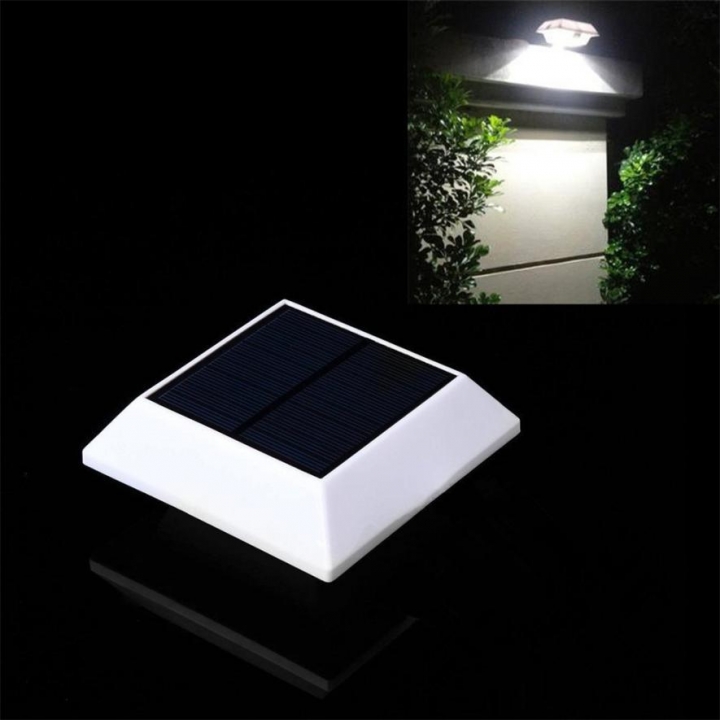 led light sensor control Solar Powered Fence Gutter Solar Lights Outdoor Security Solar Lamps