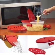 Cooker Heat Resistant PP Boat Microwave Steamer Boat Strainer Microwave Kitchen Tools