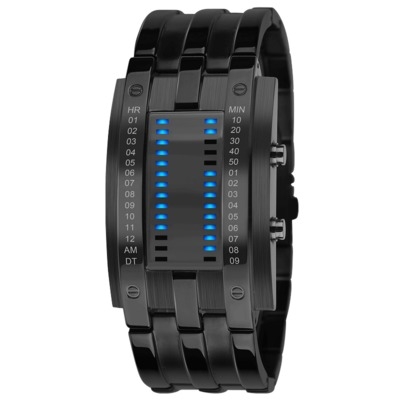 Waterproof led Tungsten Steel table trend Fashion Men and Women Student Cool alloy Digital Watch