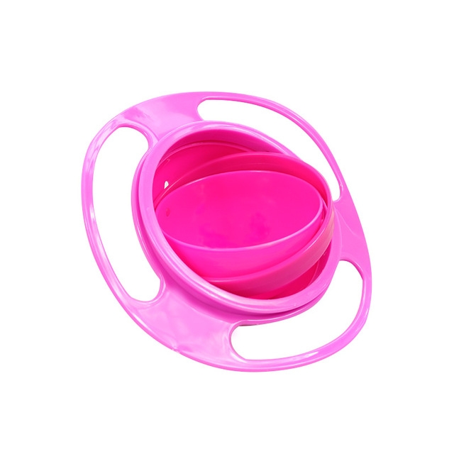 Children Rotary Balance Bowl Novelty Gyro Umbrella Bowl 360 Rotate Spill-Proof Bowl