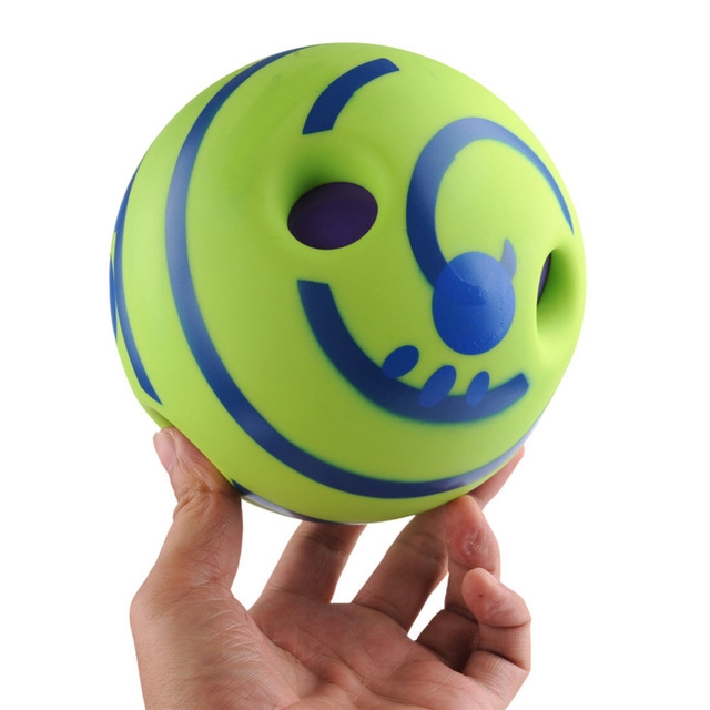 Interesting Ecofriendly Wobble Wag Giggle Ball Dog Play Training With Funny Sound Make Dogs Happy