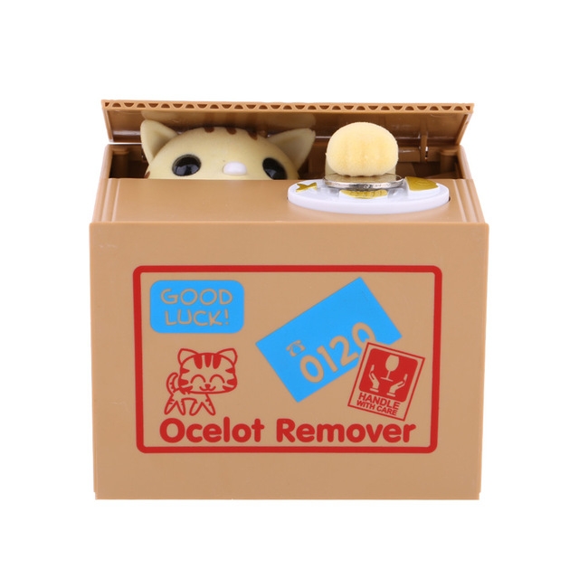 Cat Thief Money Boxes toy Piggy Banks Kids Money Boxes Automatic Stole Coin Piggy Bank Money