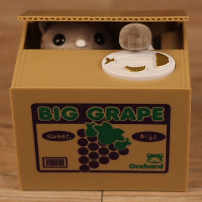 Cat Thief Money Boxes toy Piggy Banks Kids Money Boxes Automatic Stole Coin Piggy Bank Money