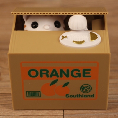 Cat Thief Money Boxes toy Piggy Banks Kids Money Boxes Automatic Stole Coin Piggy Bank Money