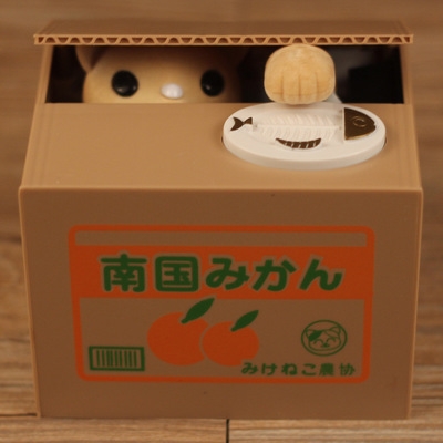 Cat Thief Money Boxes toy Piggy Banks Kids Money Boxes Automatic Stole Coin Piggy Bank Money