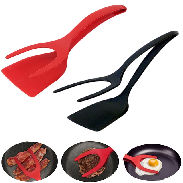 Pancake Spatula Toast Omelette Overturned Silicone Omelet Spatula Fried Egg Clip Fried