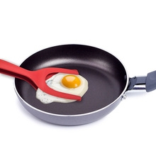 Pancake Spatula Toast Omelette Overturned Silicone Omelet Spatula Fried Egg Clip Fried