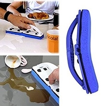 New Folded Ideas Sponge Blue Sponge Flexi Brush with Handle for Window, Desk and Kitchen