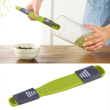 Double Heads Measuring Spoon kitchen Adjustable Scale For Sugar Flour coffee Seasoning