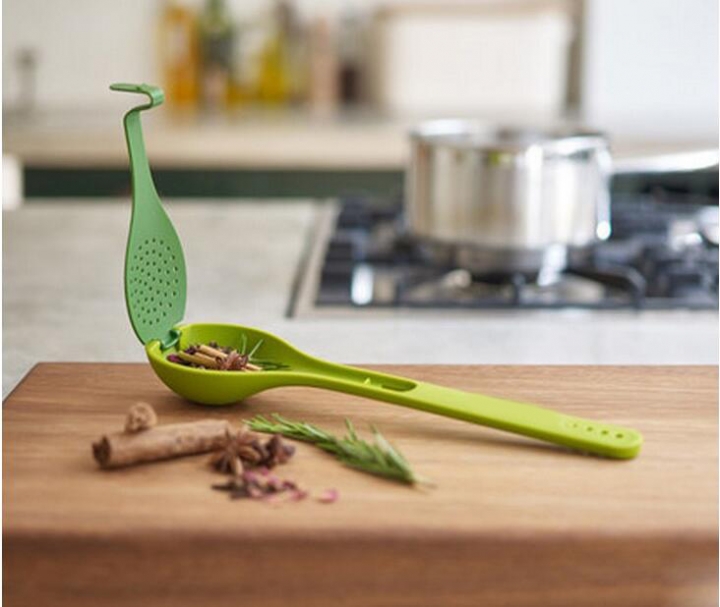 Seasoning Soup Spoon Pork Sauce Box Filter Ball long Handled Spoon kitchen Accessories