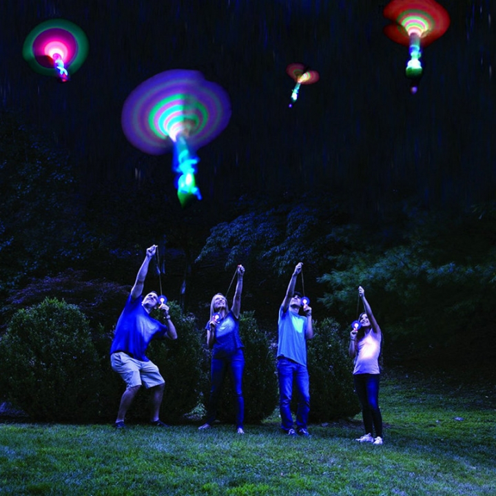 Catapult Flying Arrow Lighting Toy Mini Launcher Fluorescent Bamboo Dragonfly Catapult