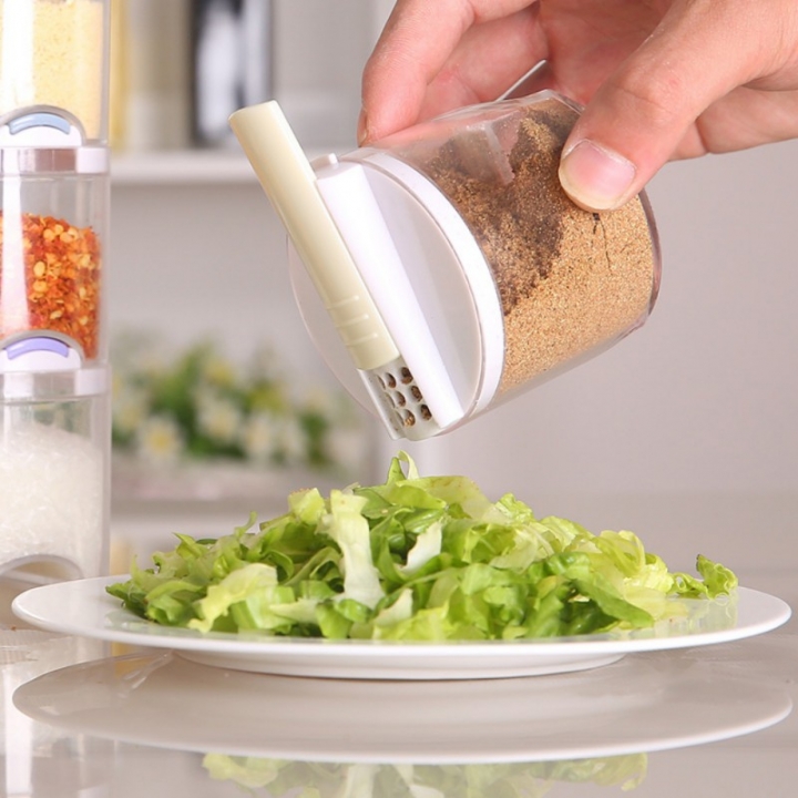 Creativity Kitchen Supplies 5 in 1 Spice Jar Castor Seasoning Box Set