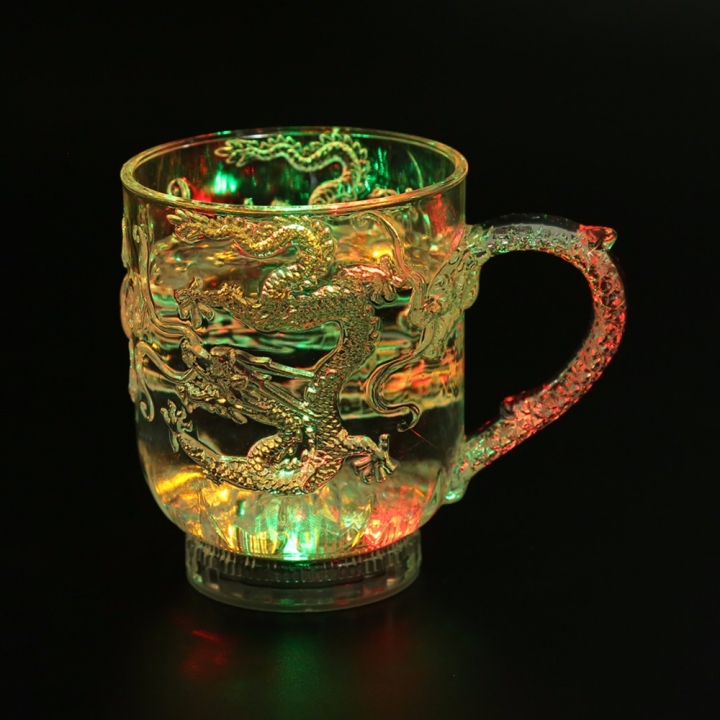 Acrylic Colorful Flashing Led Light Cup Magic Led Champagne Glass Flash Wine Beer Bar Mug Drink Cup