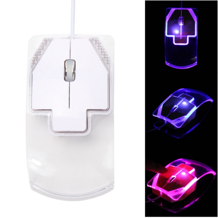 Led Optical Wired Mouse Beautiful Blue Light USB Mouse Mice For Computer PC Laptop Desktop