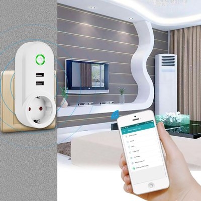 intelligent Wifi Socket Voice Control intelligent Socket Dual USB