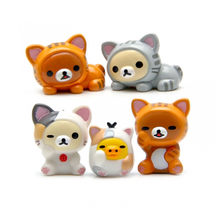 Super cute Easy bear Lazy bear Cheese cat Hand DIY Micro landscape gardening Landscaping Doll