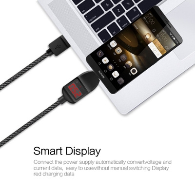Mobile phone Data line display Voltage Current fast Charging 1.2 meters Weaving Data line
