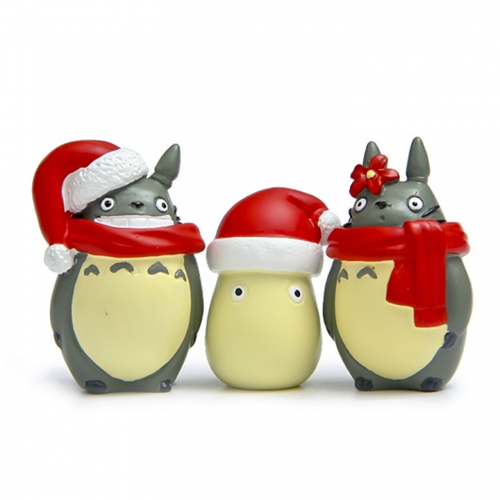 Totoro Jili cat Christmas edition Couple scarf Diy Hand Micro landscape gardening Landscaping Doll