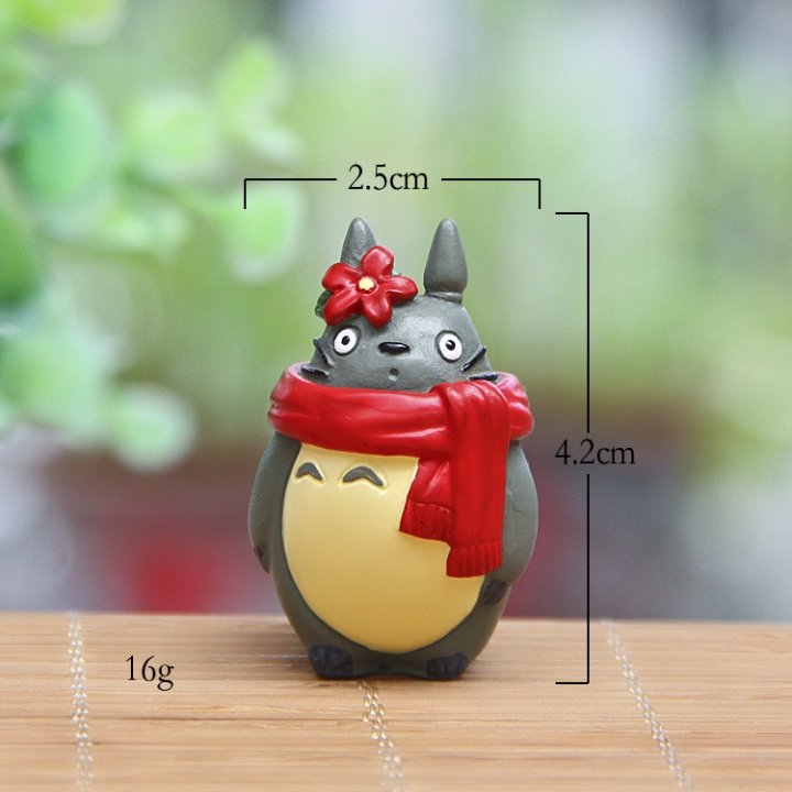 Totoro Jili cat Christmas edition Couple scarf Diy Hand Micro landscape gardening Landscaping Doll