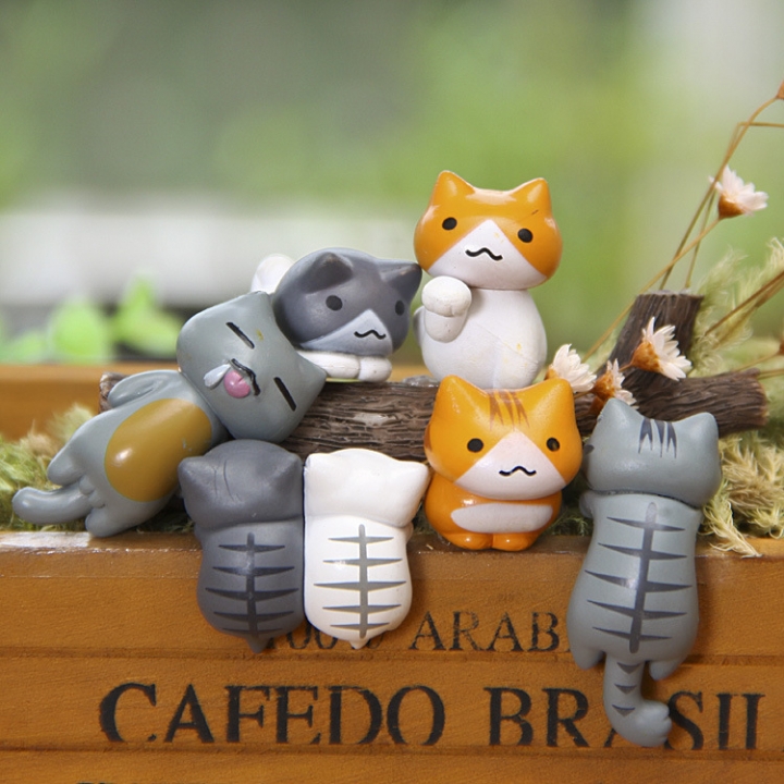 6 Models Cat DIY Landscaping Microscopic Bonsai Succulents Decoration gardening Accessories