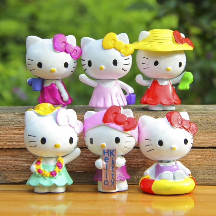 Le cat Summer theater Creative Cartoon Hand Doll Crafts Decoration