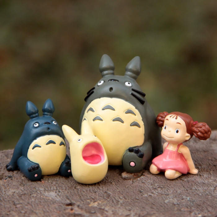 Totoro Look up Sky Make A Wish Scenes Xiaomeilan Totoro DIY Micro landscape Landscaping Doll
