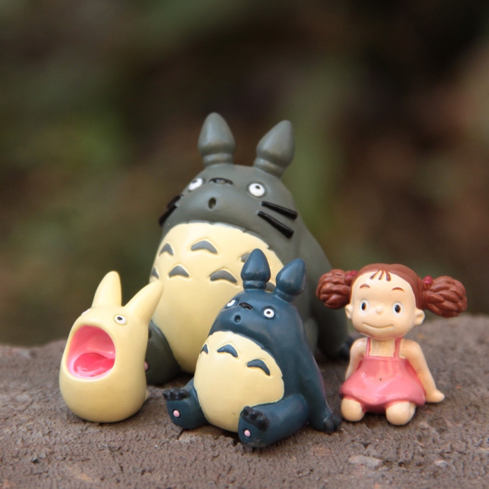 Totoro Look up Sky Make A Wish Scenes Xiaomeilan Totoro DIY Micro landscape Landscaping Doll