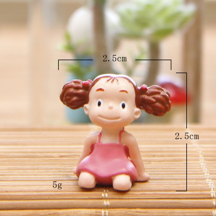 Totoro Look up Sky Make A Wish Scenes Xiaomeilan Totoro DIY Micro landscape Landscaping Doll