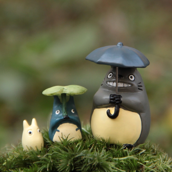 Blessing Make a Wish Umbrella Totoro Gardening Micro landscape Landscaping Doll
