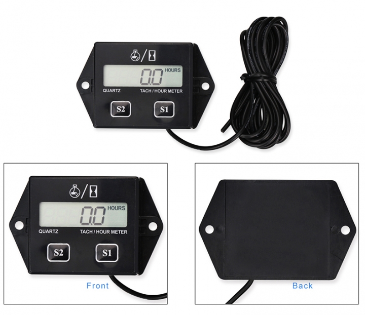 Accumulator Motorcycle Digital Display Rotating Speed Timer Motorboat Engine