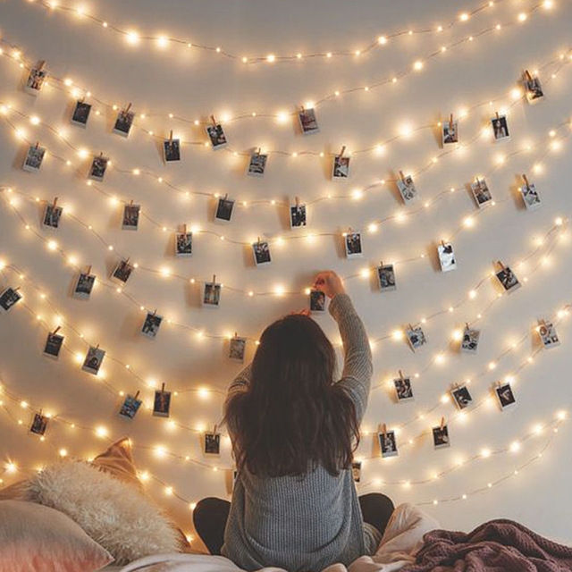 Photo Clip Holder LED String lights For Christmas New Year Party Wedding  Decoration Fairy lights