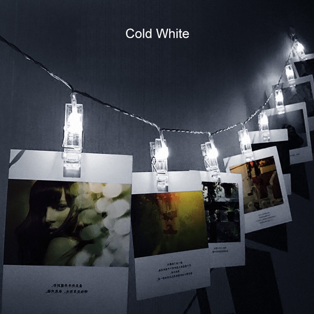 Photo Clip Holder LED String lights For Christmas New Year Party Wedding  Decoration Fairy lights