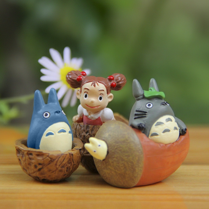 Totoro Classic version Walnut Xiaomei Rubber fruit DIY Hand Micro landscape Landscaping Doll