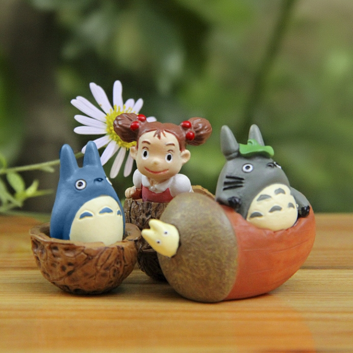 Totoro Classic version Walnut Xiaomei Rubber fruit DIY Hand Micro landscape Landscaping Doll