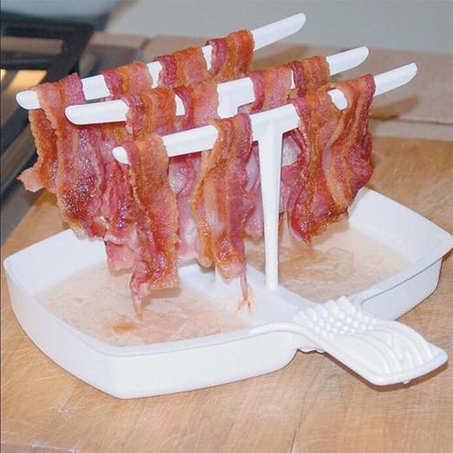 1 pcs Makin Bacon Cooker Bacon Barbecue Microwave Ovens Roast Barbecue Grill Cooking tools