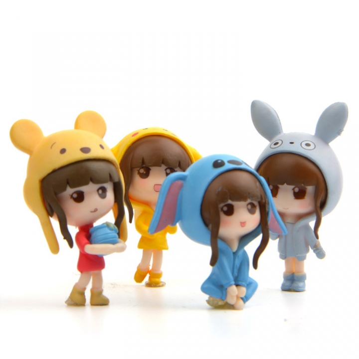 Beautiful girl Totoro Star Bear Bikachu Doll cream phone case material