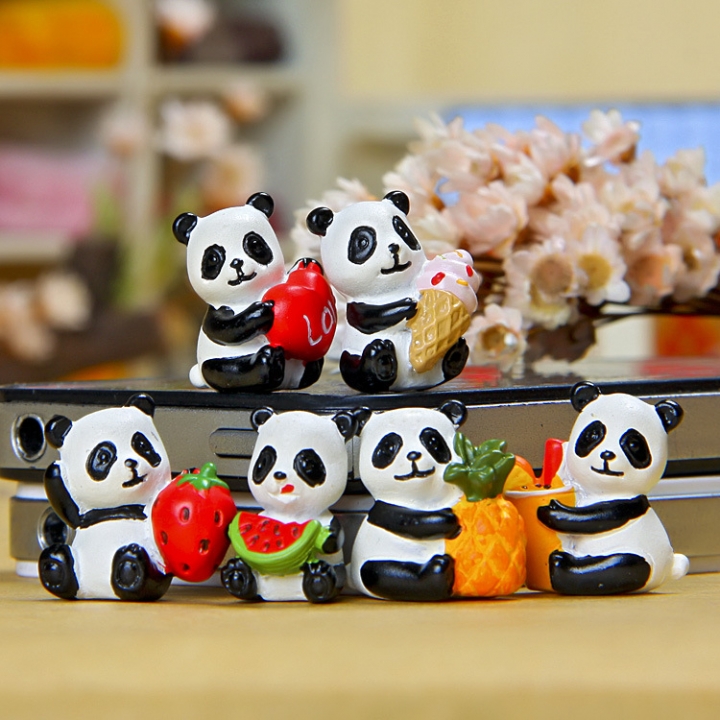 Super Cute Panda Food Version Micro landscape Potted Plant Gardening Accessories
