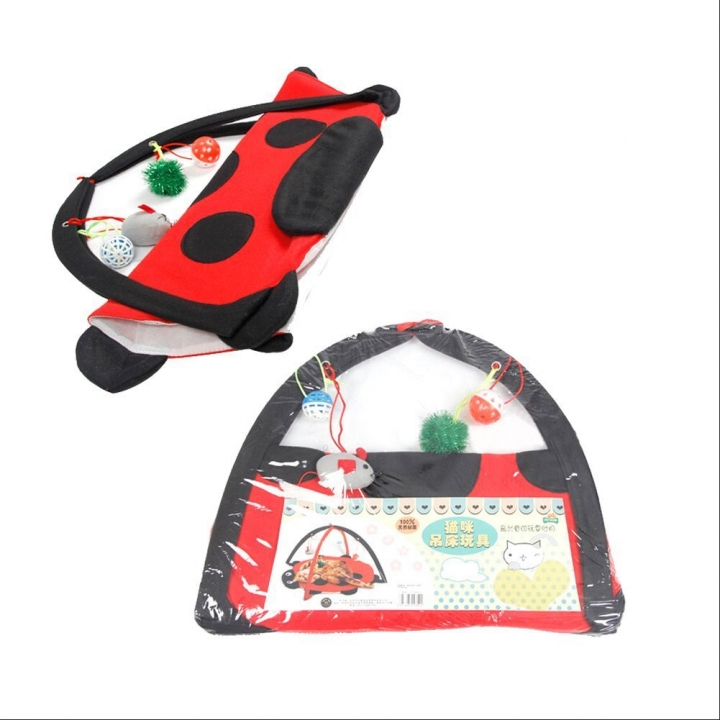 Red Beetle Taste Bell Cat Tent Pet Toy Cat Hammock toy