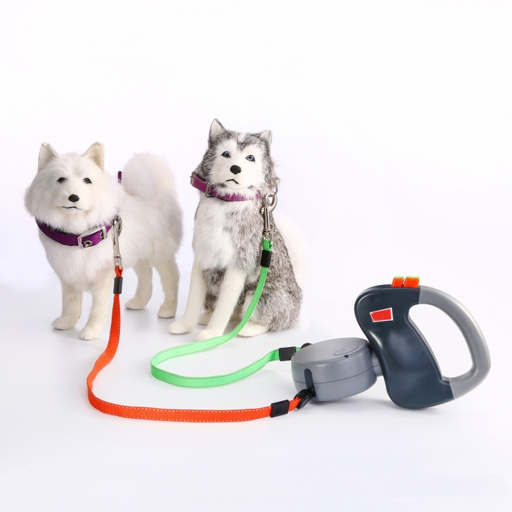 Automatic Telescopic Leash H Double Head Creative Hyena rope Dog Chain Pet Supplies