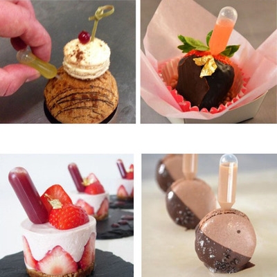4ML Pipetting Dropper One Time Straw Paper Cup Cake ice Cream cream injection
