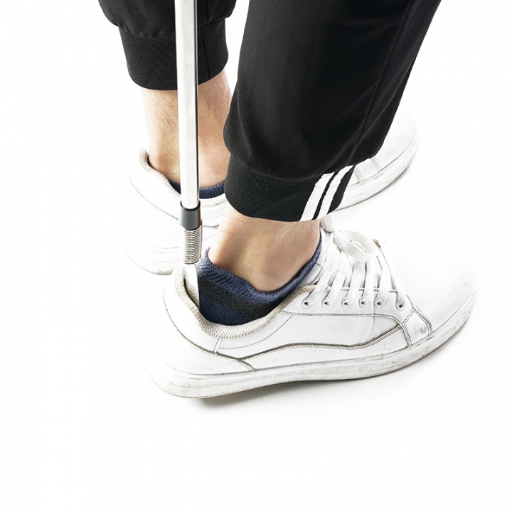 58 cm Long Handle Shoehorn Flexible Silver Color Stainless Steel Shoe Horn Stick Shoe Lifter Tool