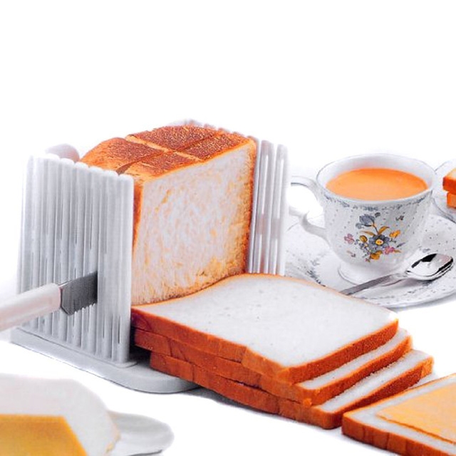 Bread Slicer Cutting Guide Plastic Splicing Toast Loaf Cutter Rack Slicing Kitchen Accessories Tool
